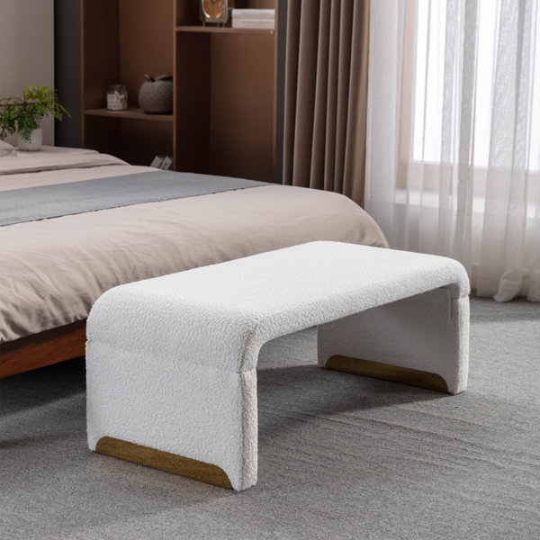 Wayfair white store ottoman